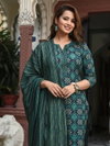 Green Colour Rayon Printed Kurti With Pant Dupatta Bulk Orders In India Aaradhna 2051
